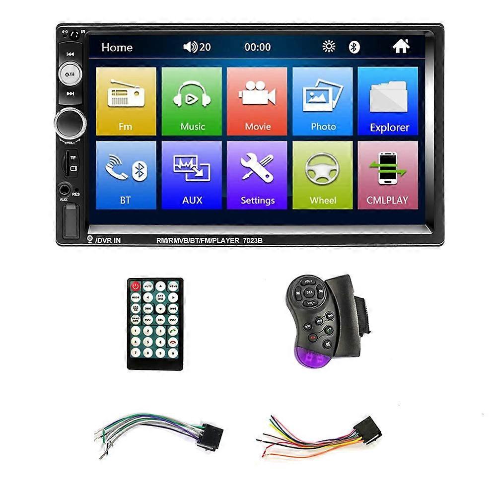 7 Inch Double Din Car Stereo Audio Bluetooth MP5 Player USB FM Multimedia Radio Support Mobile Phone Synchronization