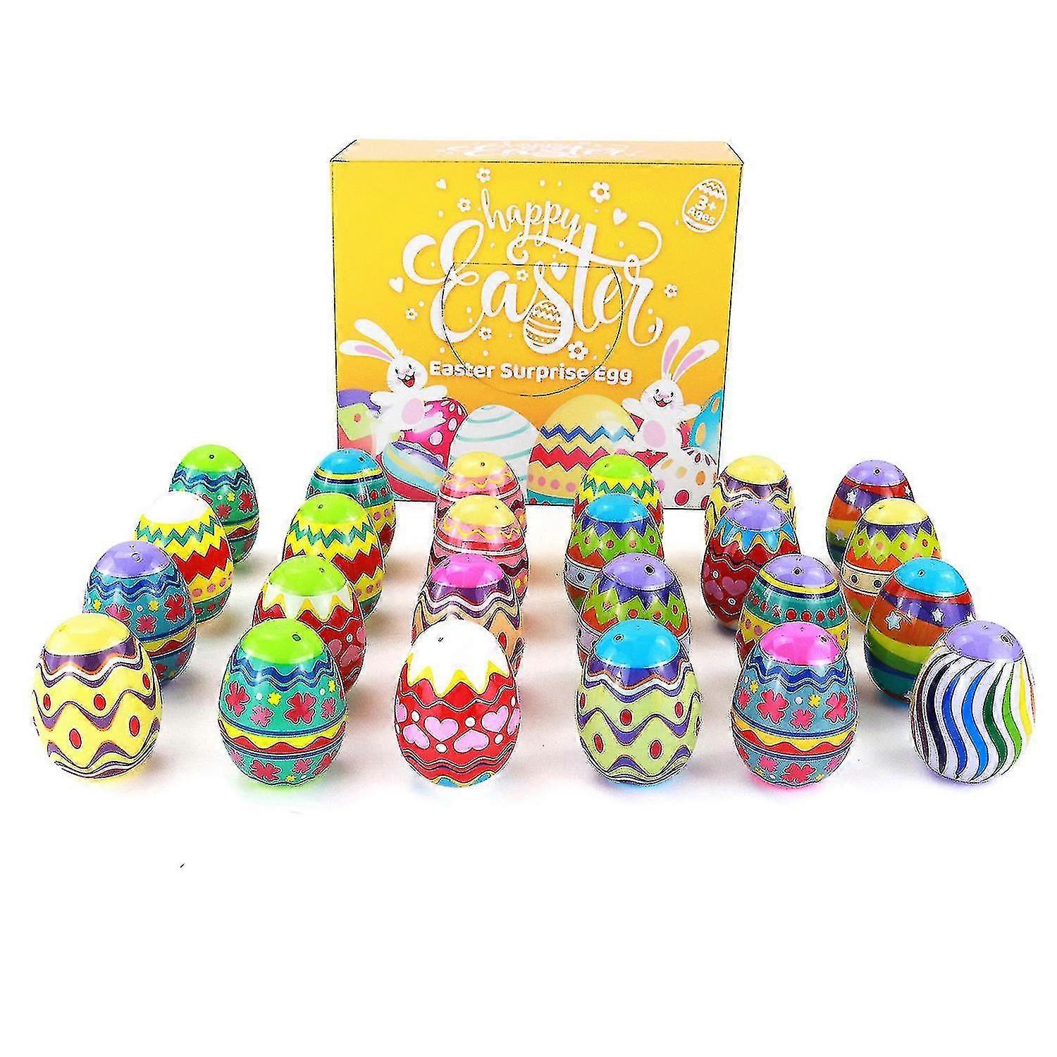 24 Pieces Creative Empty Easter Eggs For Filling Easter Theme Party Favor