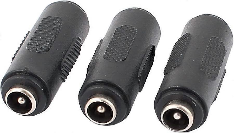 Connettore adattatore femmina-femmina di alimentazione CC (nero) (3 pezzi)