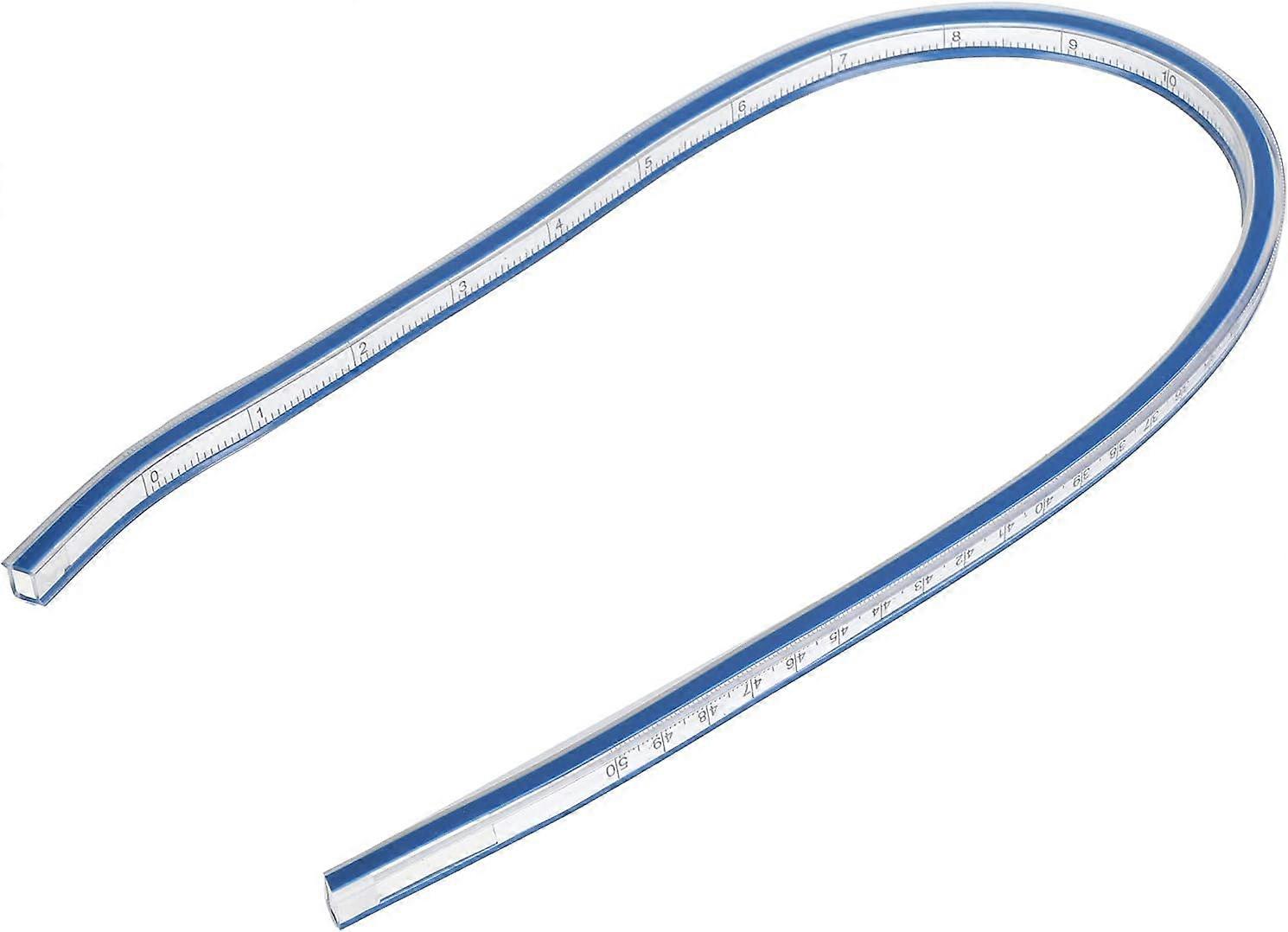 Flexible Curve Ruler, Plastic Bendable Measuring Tape Soft Measuring Tool for Sewing and Drawing(50cm)