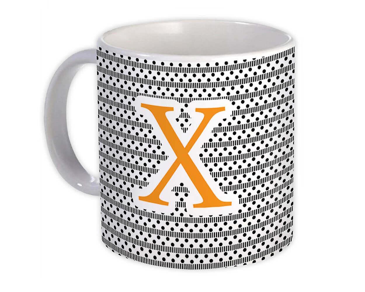 Presentmugg: Monogram Letter X Alphabet