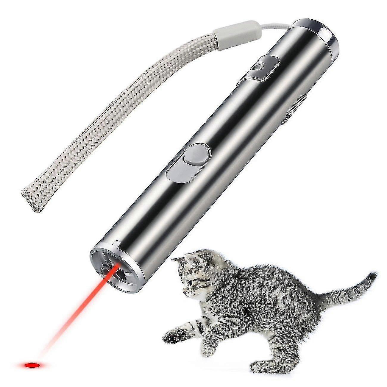 Usb Rechargeable Pet Toys Cat Training Laser Pointer With Led Flashlight Best Gift