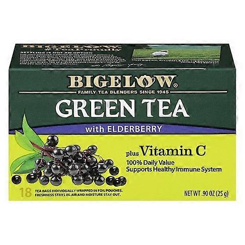 Bigelow Green Tea With Elderberry plus Vitamin C Tea ,0.9 Oz(Case Of 6)