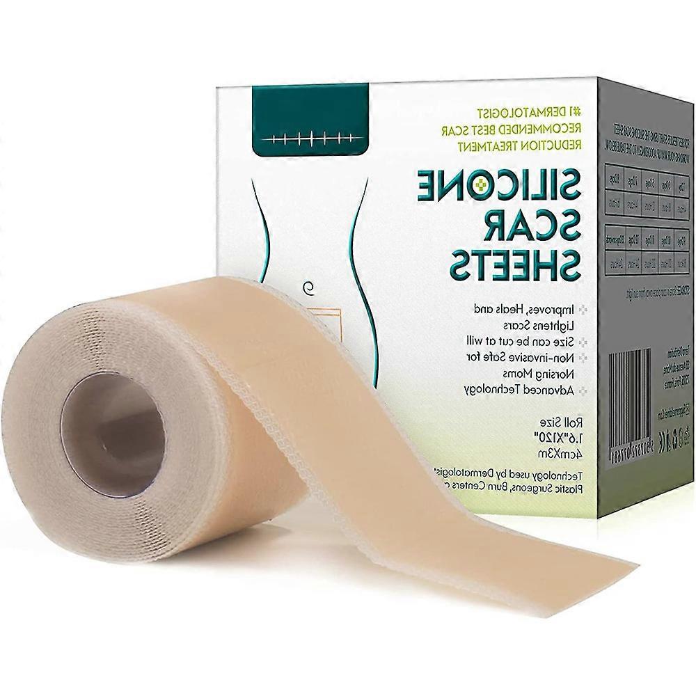 Silicone Scar Sheets, Large Scar Tape Roll- Medical Grade Waterproof Reusable Soft Scar Strips - Professional Scar Sheets for Acne Keloid C-Section Su