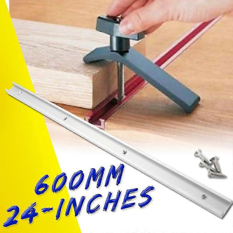 600mm T-slot λοξό κομμάτι T-tracks jig προσάρτημα για δρομολογητή επιτραπέζιο εργαλείο ξυλουργικής