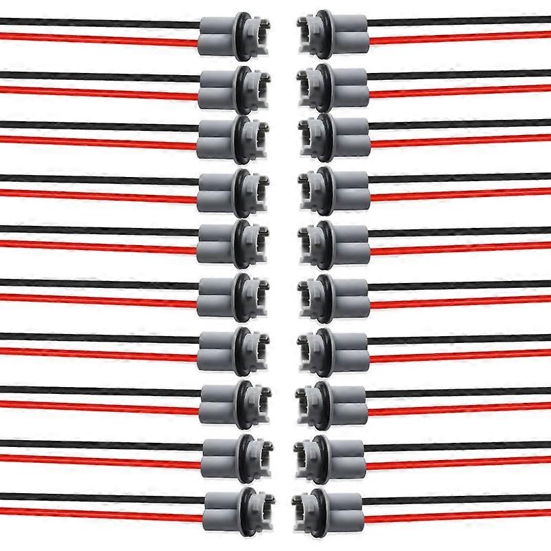 Car LED Bulb Light Holder Base Socket T10 T15 W16W 194 168 High-temperature Cable Adapter Harness Plug Connector W5W Waterproof