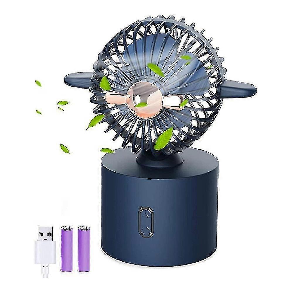 Desk Fan, Usb Auto Rotating Mini Cooling Allow Multi-angle Adjustment PXCL