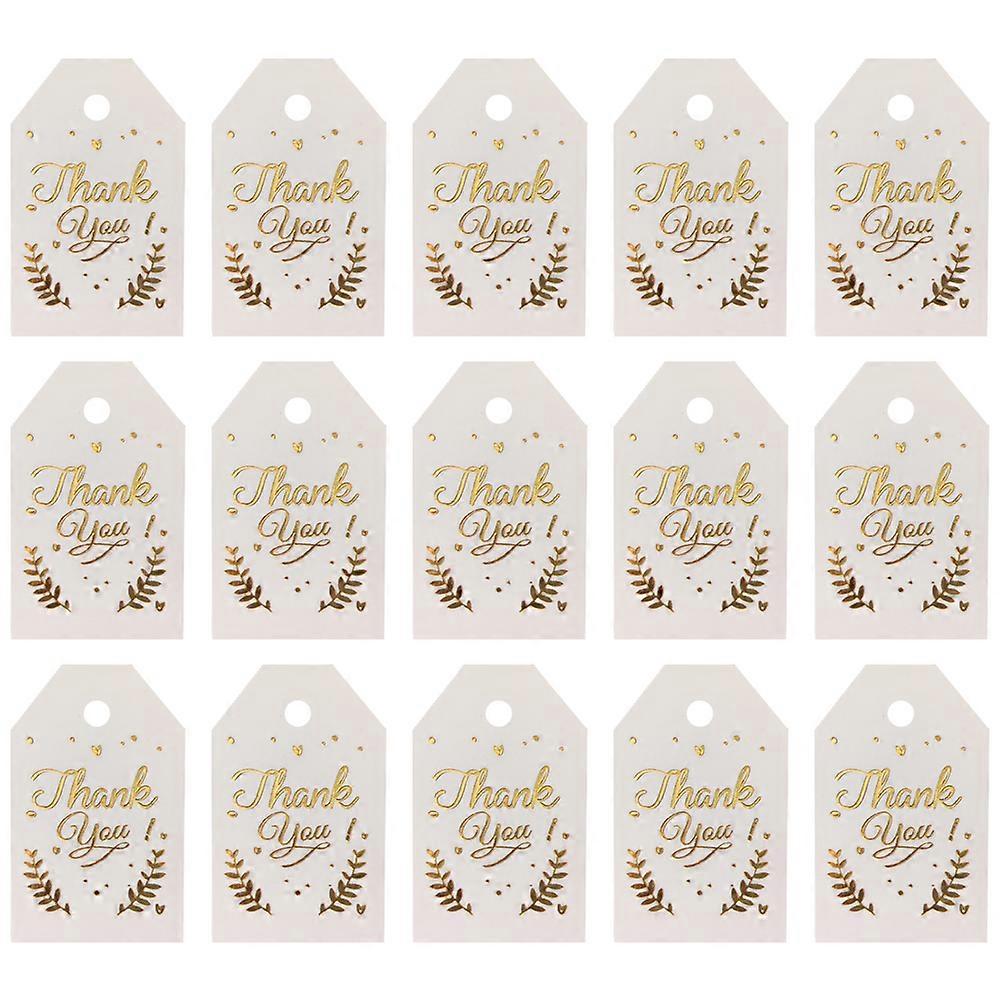 100Pcs Bronzing Candy Box Labels Wedding Candy Box Labels Rectangle Thank You Tags