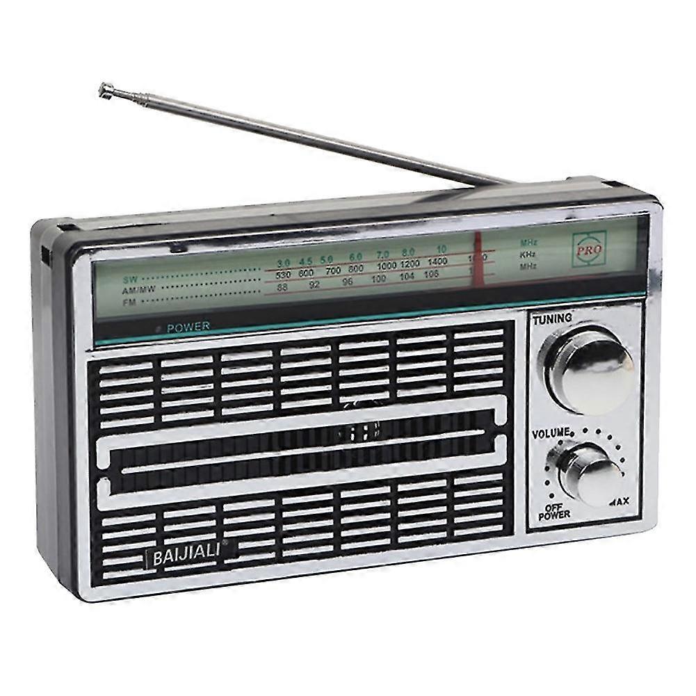 Radio anziana vintage portatile AM / fm / sw, radio portatile esterna, con chiave di regolazione della manopola per outd