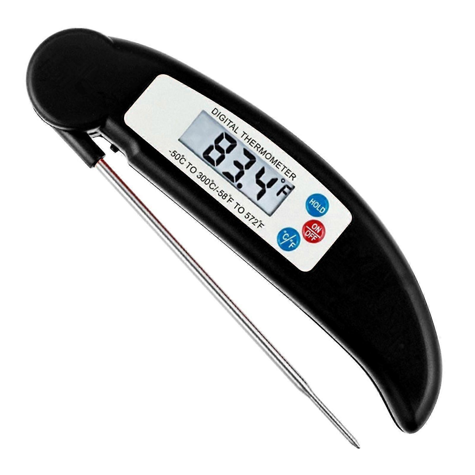 Electronic Digital Bbq Thermometer -50 To 300'c Instant Read Probe Home Black