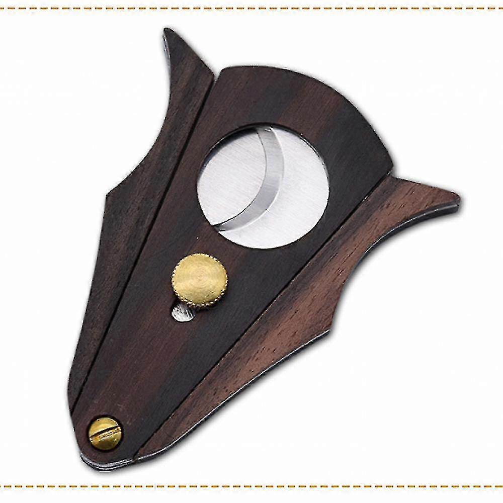 Edelstahl Zigarrenschere Holzgriff Zigarrenschere Automatische Pop-up Zigarrenschere