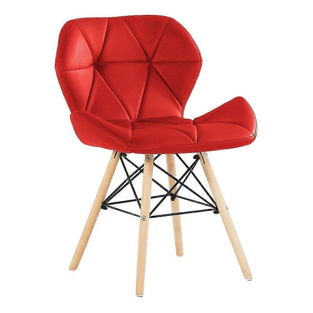 Cecilia Retro Chair - Winged Shape - Red - Single