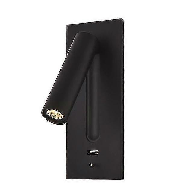 Luces de lectura led luces de pared (negro)
