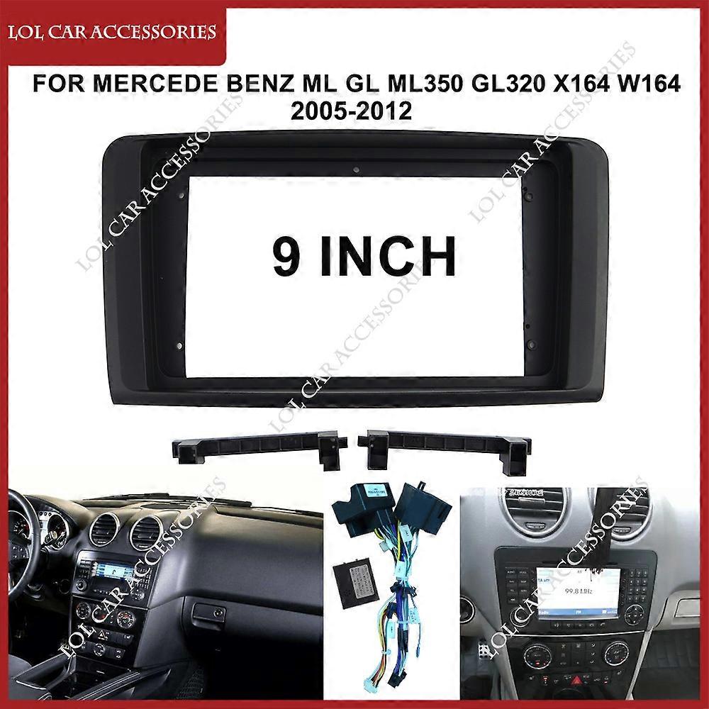 9 Inch For MERCEDE BENZ ML GL ML350 GL320 X164 W164 Car Radio Stereo Android GPS MP5 Player Fascia Planel Frame Dashboard Cover