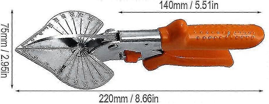 Multi Angle Miter Cutter Shear Tools, Universal Angle Wire Driven Scissor 45-135 Degree Shearing Hand Cutting Tool (1)