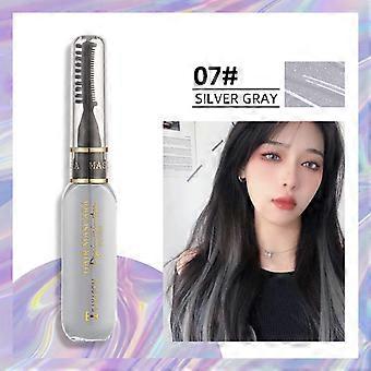 13 Colors Hair Dye Mascara Non-toxic Disposable Hair Colourants Hair Coloring Pencil (7# gray)