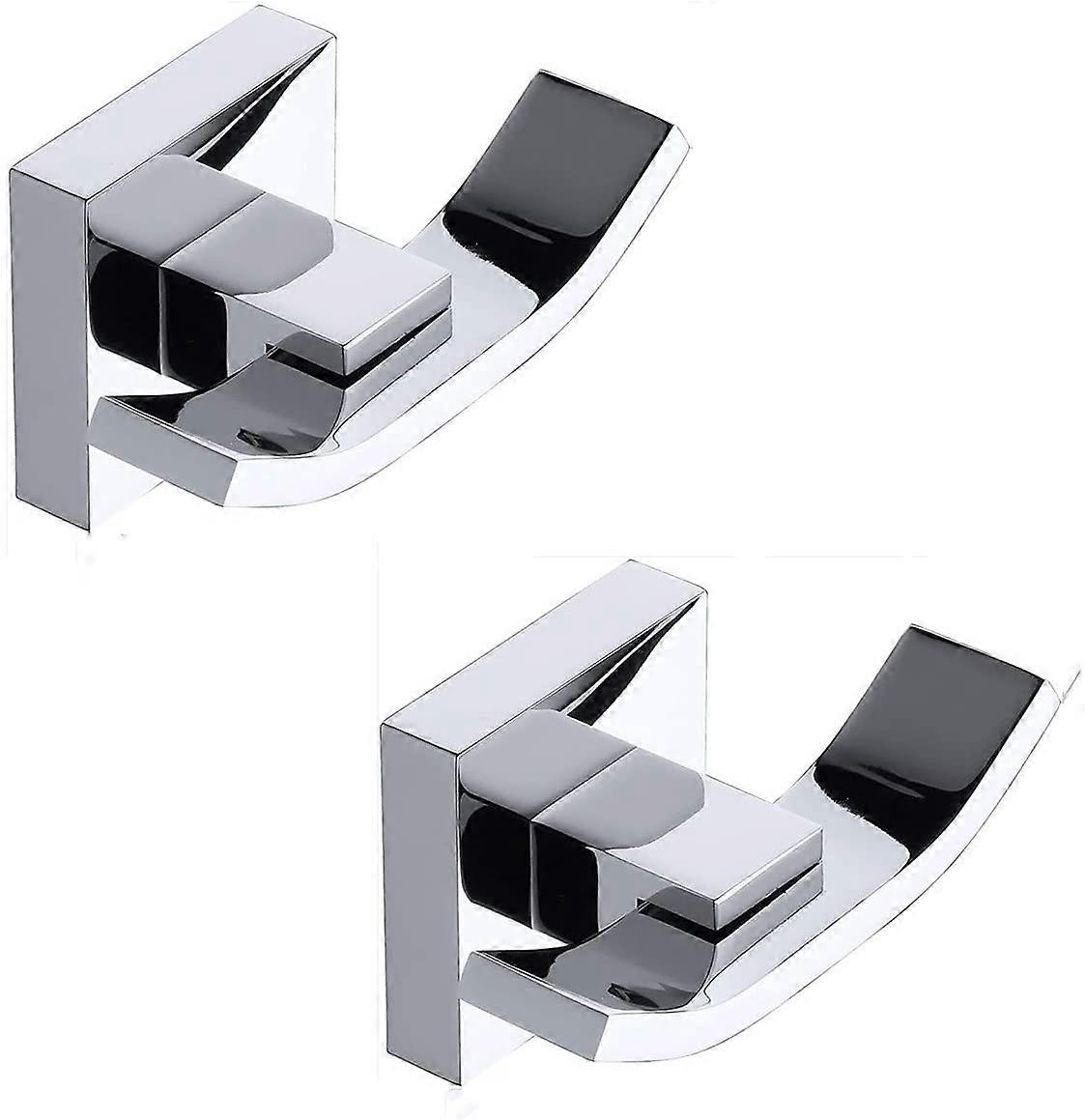 Bathroom Towel Hooks Robe Hook Double Robe Hooks, Polished Chrome Finish, 2 Pack
