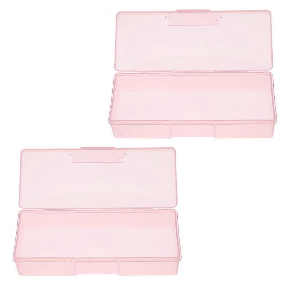 Empty Multifunctional Rectangular Storage Box - Nail Jewelry Storage Box Polished Manicure Toolbox