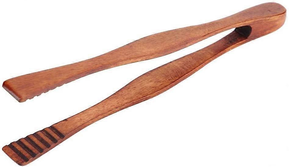 Matlagningstång i trä för grill, buffé, bröd, biff, serveringsverktyg