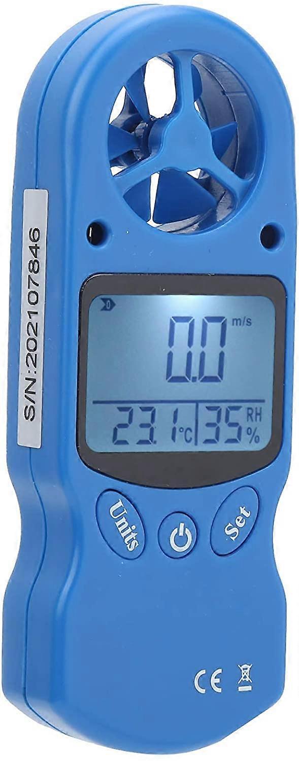 Digital Anemometer, Good Finish Easy to Read LCD Screen Compact and Lightweight Design Temperature Anemometer, Durable and Reliable for Women Men