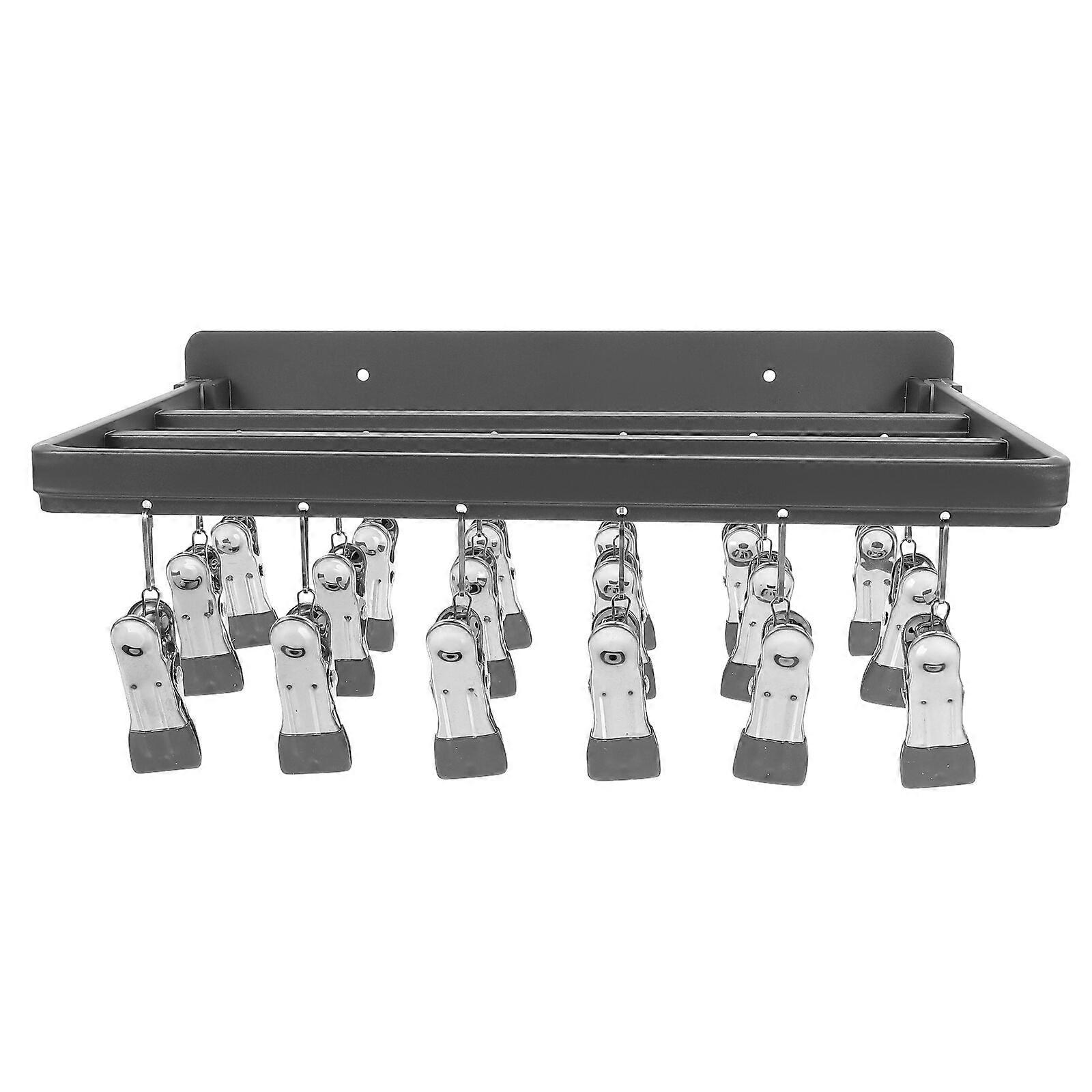 Multi-clips Drying Rack Punching Free Socks Hanging Rack Underwear Multi-functional Drying Rack