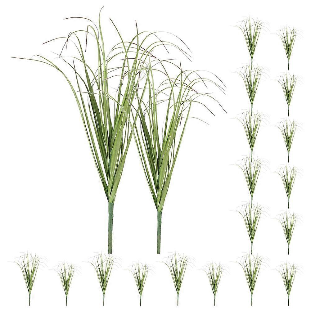 20pcs Simulation Plants Artificial Grass Leaf Plants Decor Home Office Greenery Stems