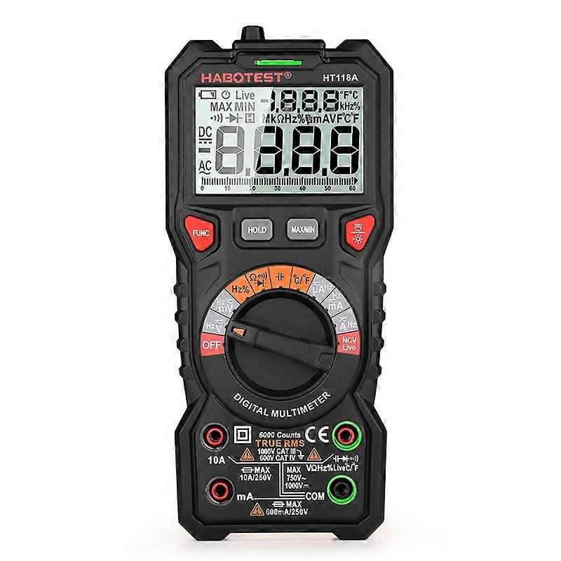 Automatic Range Digital Multimeter Anti-Burn Temperature High Precision Digital Universal Meter Digital Display Meter Ht118a/C/D