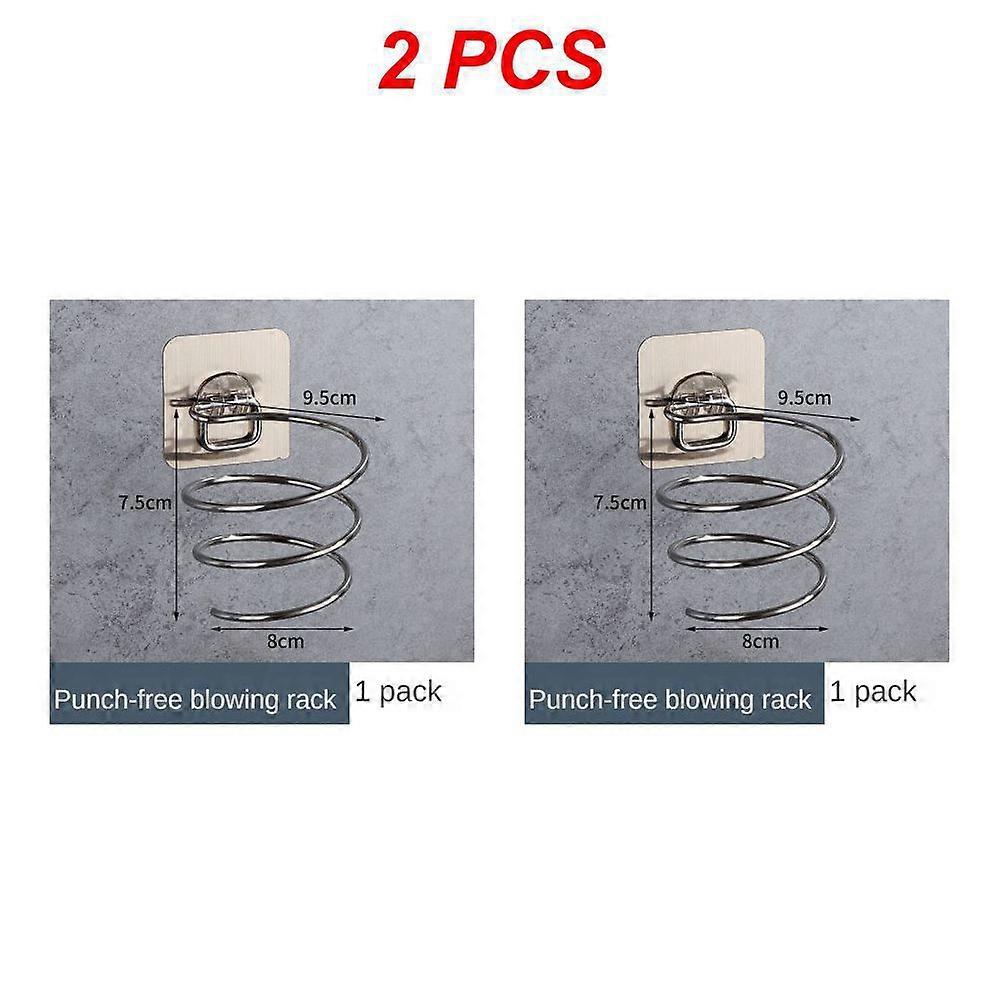 1/2 / 3st Spiral Väggmonterad Hårtork Förvaring Arrangör Rackhållare Hängare Använder I Badrum Salon Stylist Verktyg Torkare Organisera