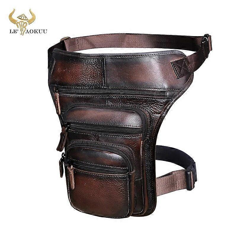 Tjock Crazy Horse Läder Män Design 8 \