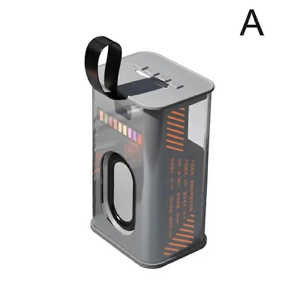 New Transparent Mecha Wireless Bluetooth Speaker 5W Sound Light TWS Box Rhythm Player Stereo Music More Effect Subwoofer Bu Z2O1