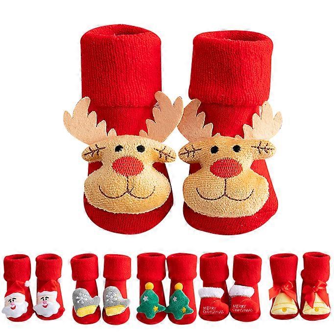 Girl Boy Fuzzy Christmas Socks