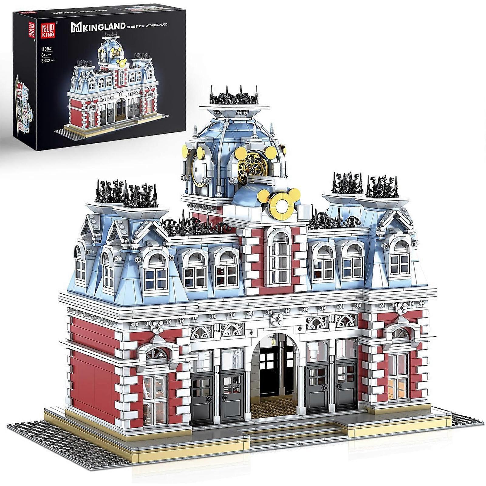 Mould King Architecture Construction Building Sets with LED Lights, Amusement Park Model Building Blocks Toy for Home Decor, House Models Building Kit