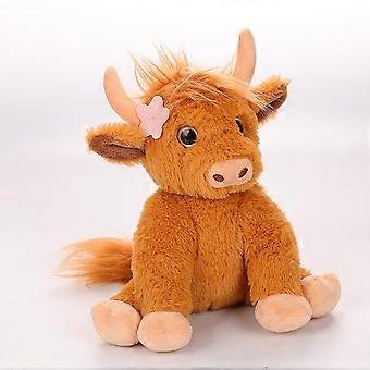 thumbnail image 2 of Personalized Highland Cow St￭ Animal, Cow Plushy With Glitter Printed Name, Cute Personalized Cow Toy For Kids, Highland Cow Lover Gift 2 of 13