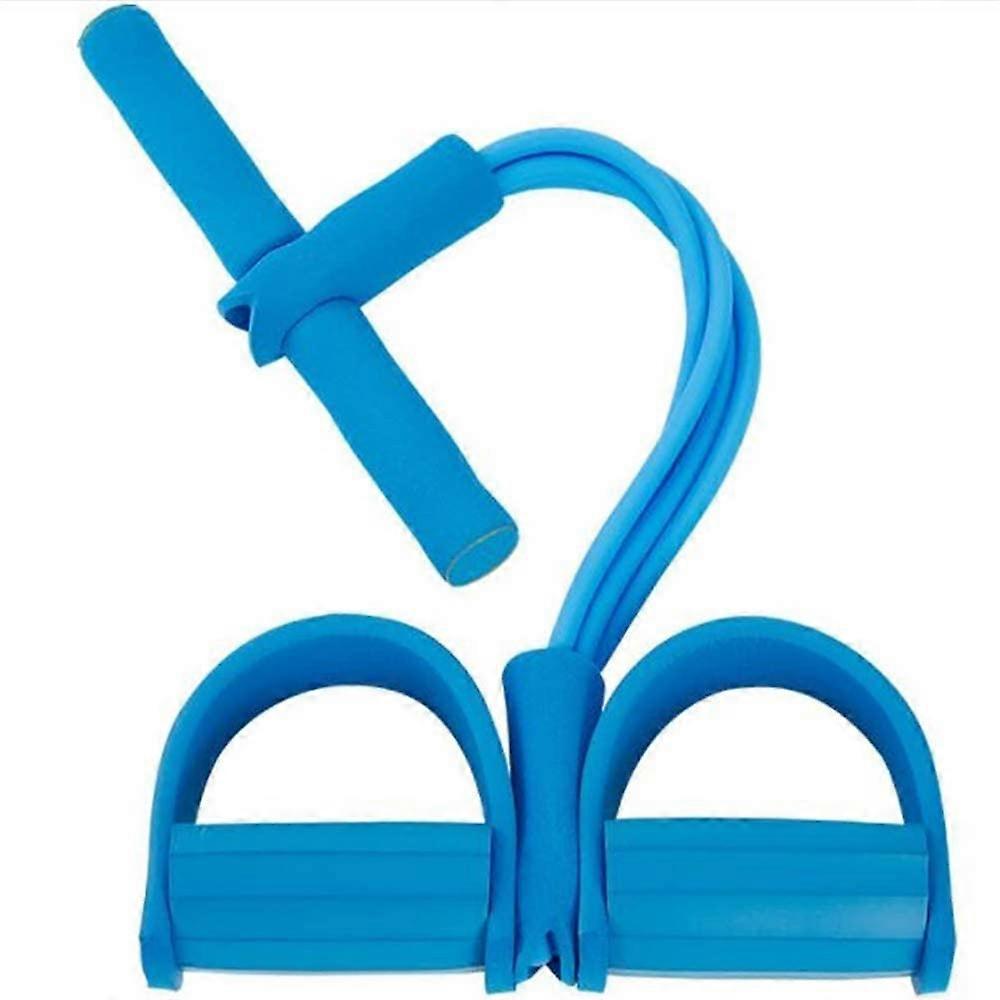 Pedalmodstandsbånd, elastisk sit-up bånd, 4 rør trækreb multifunktionel spænding reb Body Trainer x bodybuilding udstyr