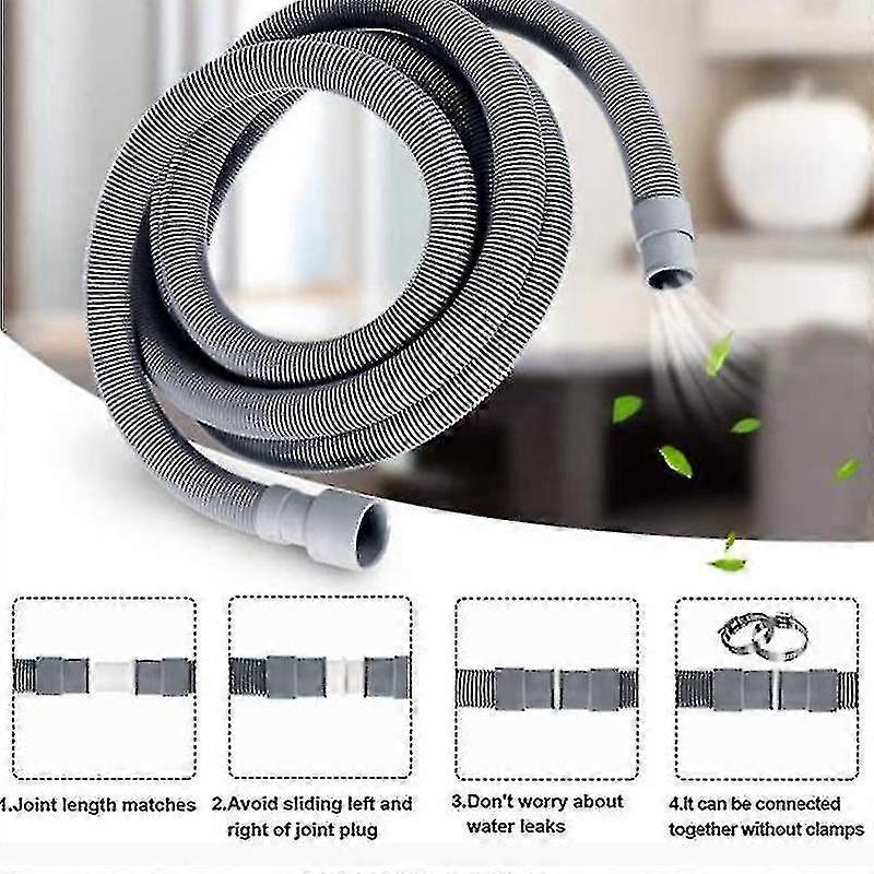 Automatic Drum Washing Machine Drain Pipe Drain Hose Fittings, 4 Meter