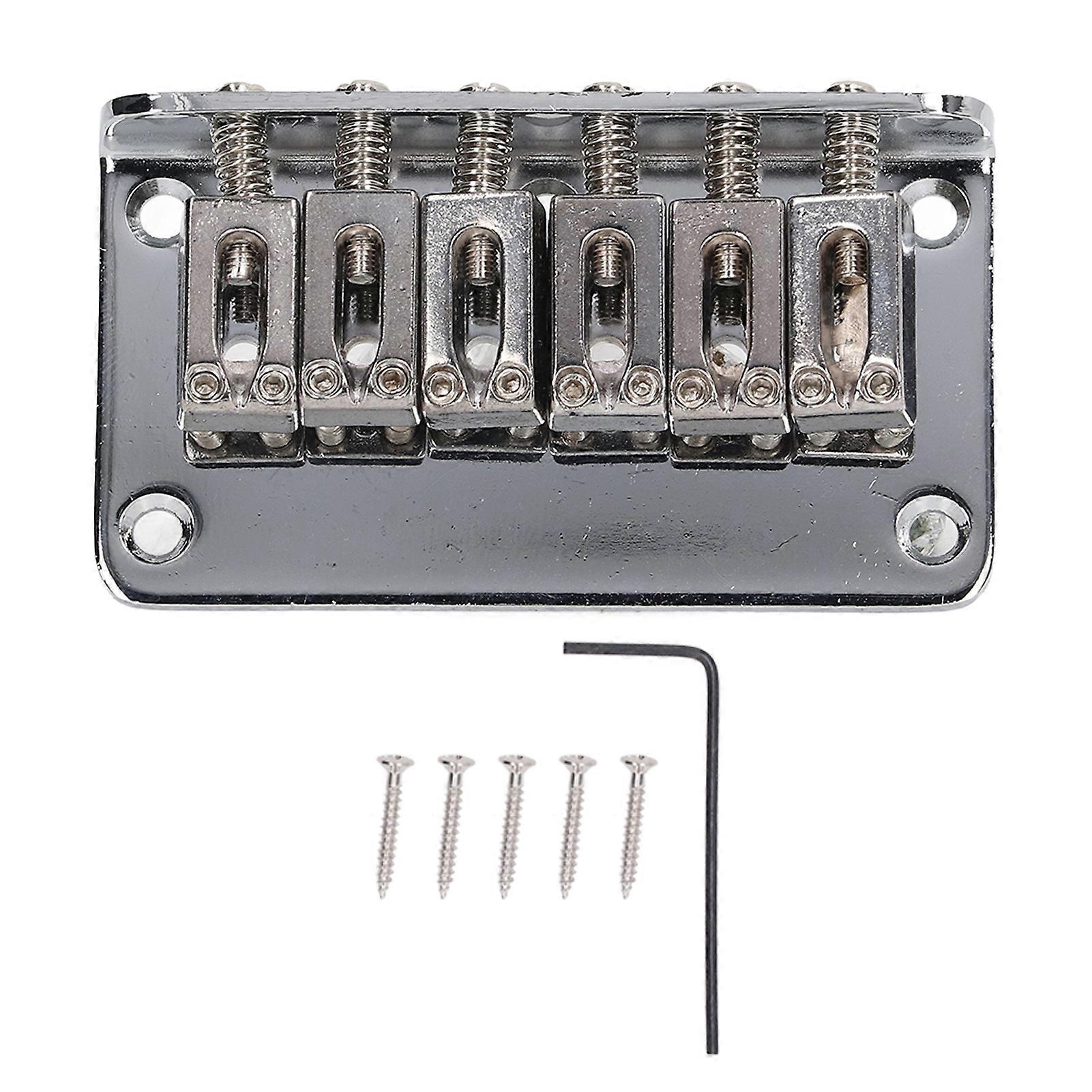 Elgitarrstall 6-strängad 78 mm toppmatad zinklegering bakstycke instrumenttillbehör silver