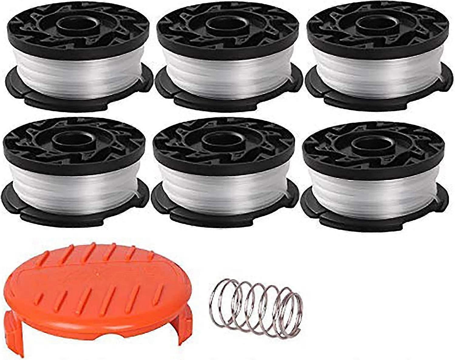 Af-100 String Trimmer Spool Replacement For Black And Decker Gh600 Gh900 Edger With Rc-100-p Spool Cap Covers