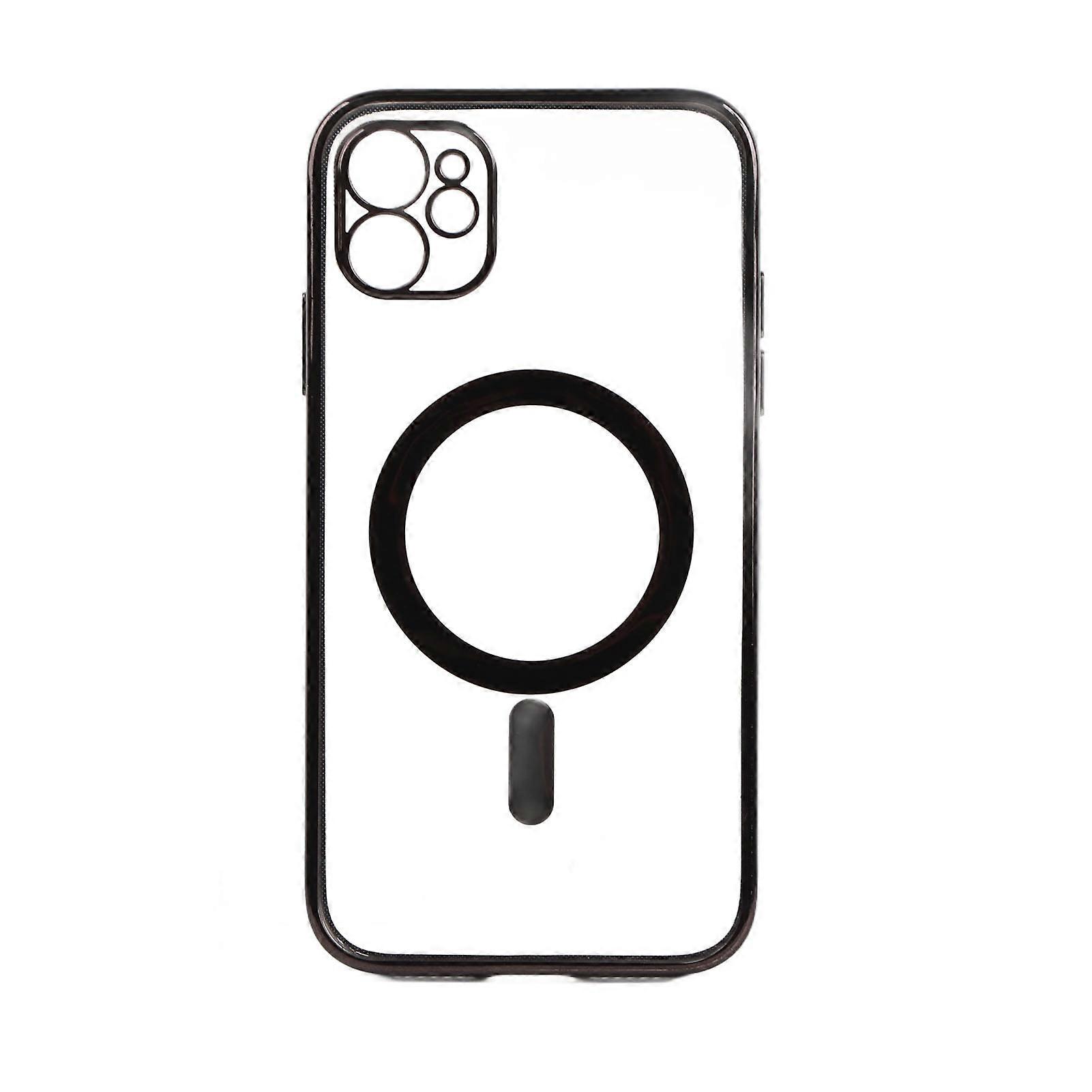 Magnetic Phone Protective Case Mobile Phone Shockproof Case Transparent Black Frame