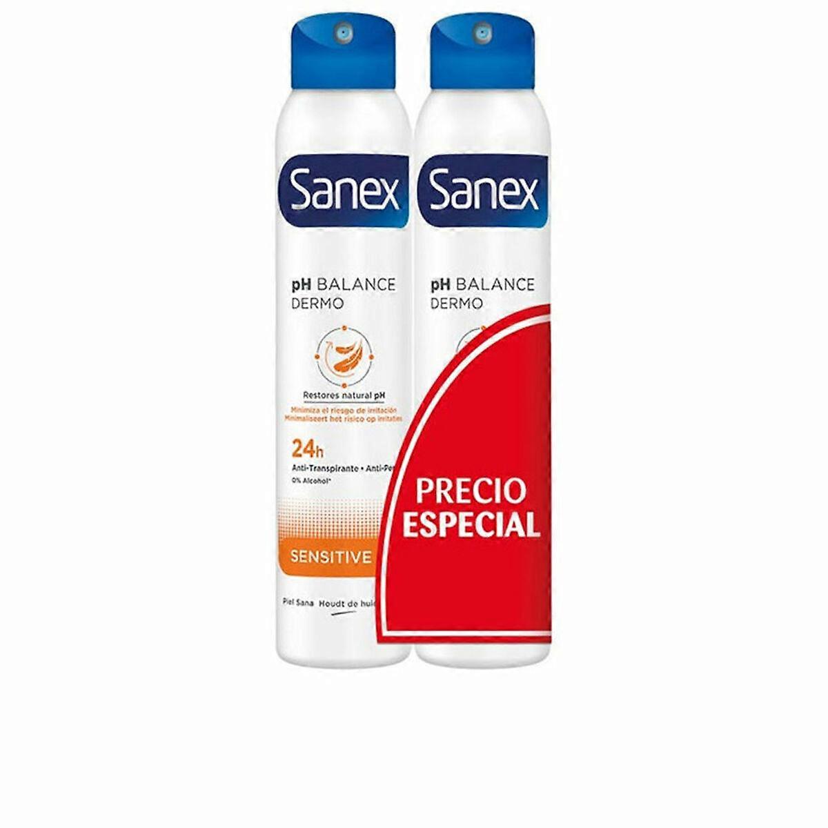 Spray Deodorant Sanex Sensitive 2 Units 200 ml