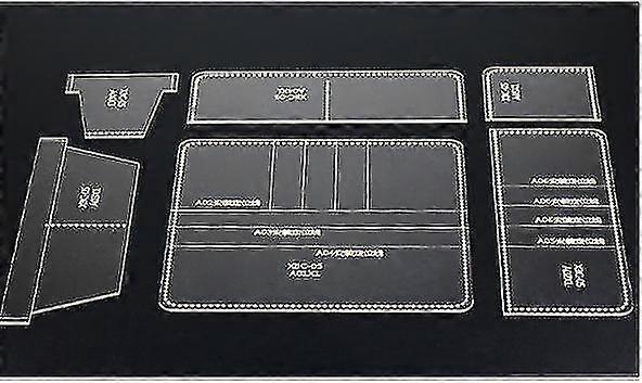 Acrylic Template For Business Long Wallet Leather Craft Pattern Stencil