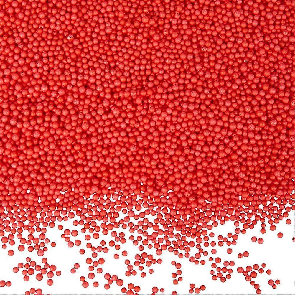 26G Small Craft Foam Balls Vase Filler Bead Bulk Red Microfoam Polystyrene Ball Round Weight Stuffed Fillers Decorations Beads Stuffing for Arts DIY C