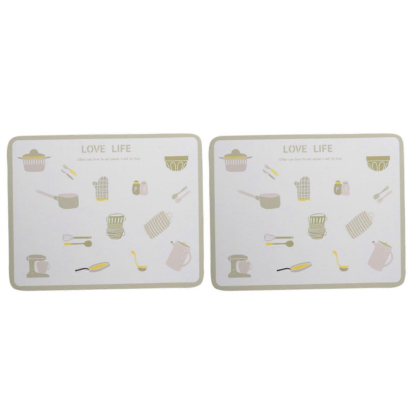 2pcs Coffee Mat Prevent Movement Absorbent Coffee Bar Mat Vibration Dampening Waterproof Coffee Maker Mat for Countertops 50x60cm/19.69x23.62in