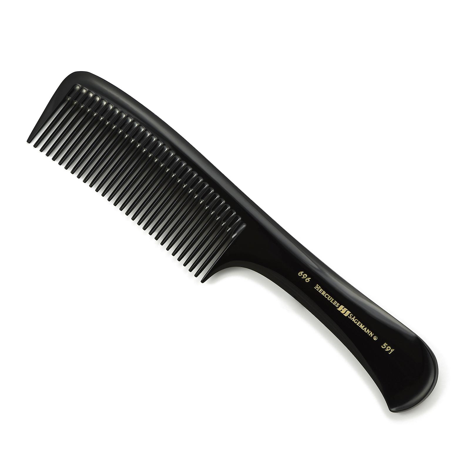 Hercules Sägemann Seamless Handle Detangling Comb 696W - 591W Wide Teeth 22.7 cm