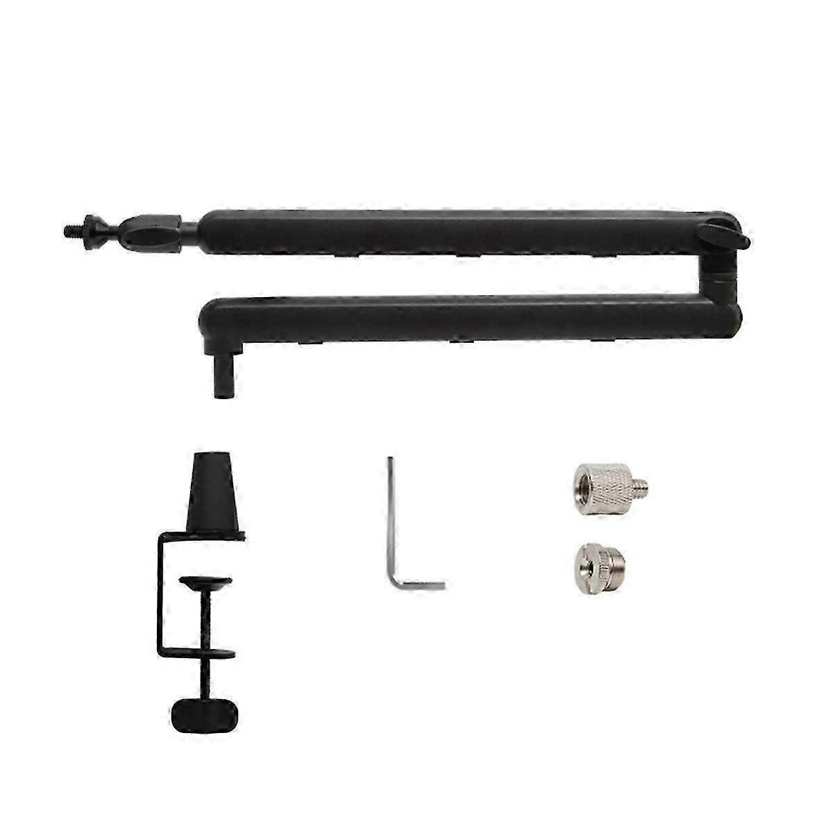 tynd mikrofonarm, mikrofon boom arm desktop stativ med mikrofonclips, justerbar udkragning stativ til telefon tablet
