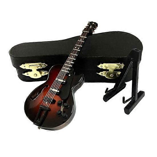 1 Set Guitar Ornament with Bag Surface And Stand Smooth Storage Good Details Playable