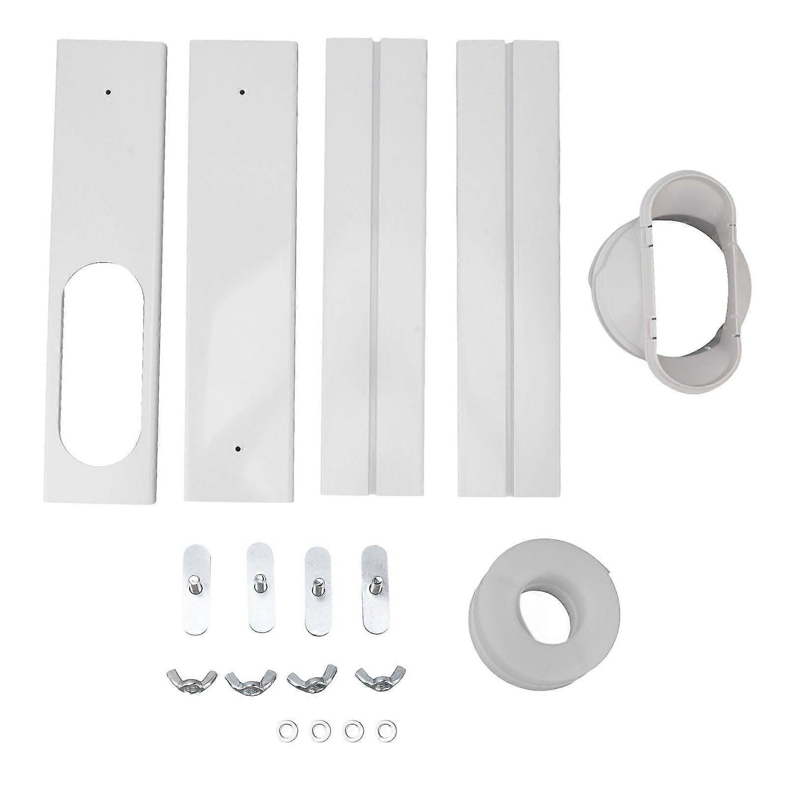 Kit di sfiato per finestra AC portatile Kit finestra condizionatore d'aria Kit guarnizione finestra in PVC regolabile Pannelli per finestra verticale orizzontale