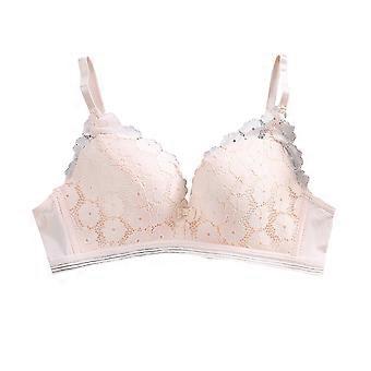 Moda Sexy Donne Pizzo Push Up Wirefree Reggiseno Biancheria Intima Bralette (Colore della Pelle 34/75)