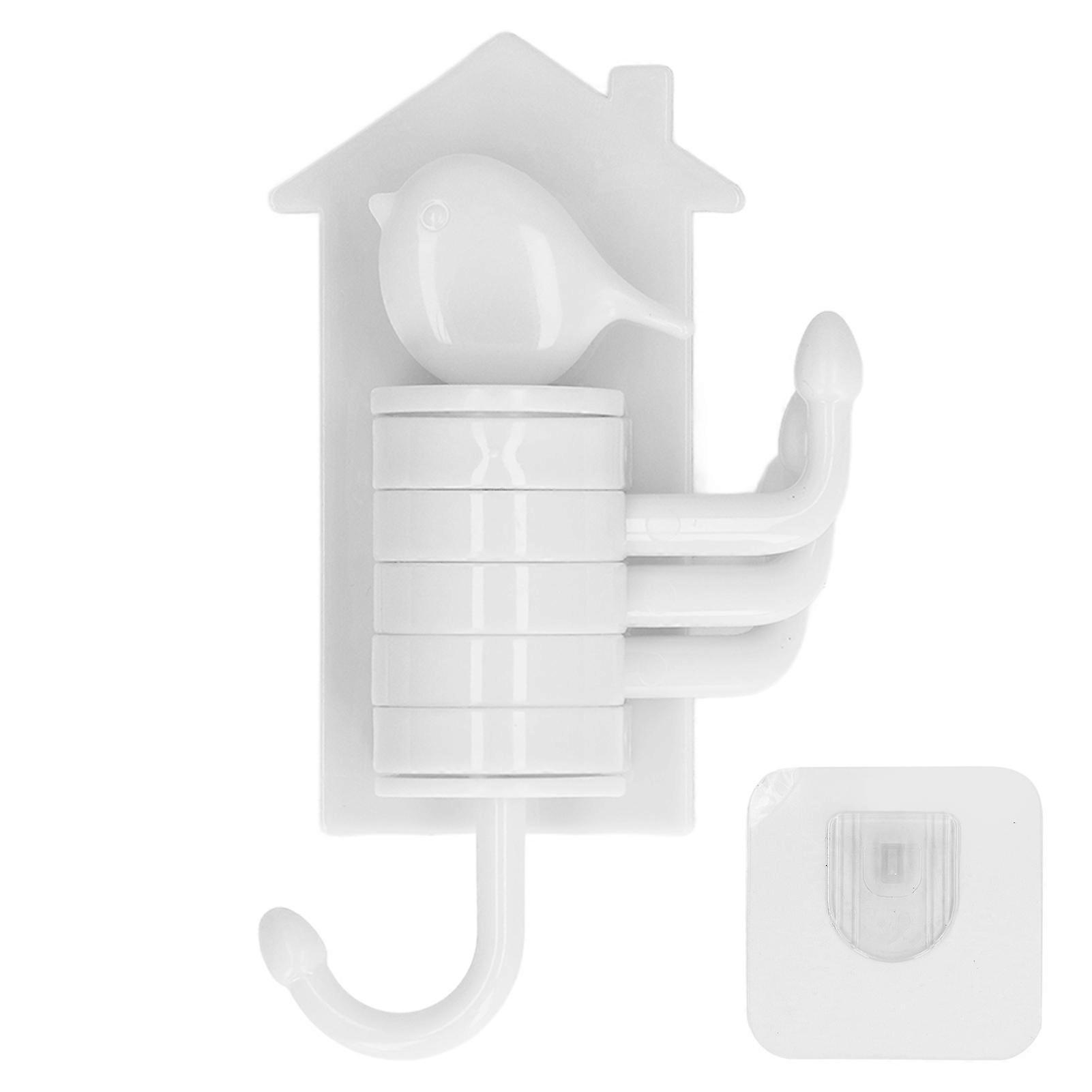 Vertical Hook Waterproof Reusable Rotating Strong Self Adhesive Hook for Bathroom Kitchen WallGrey