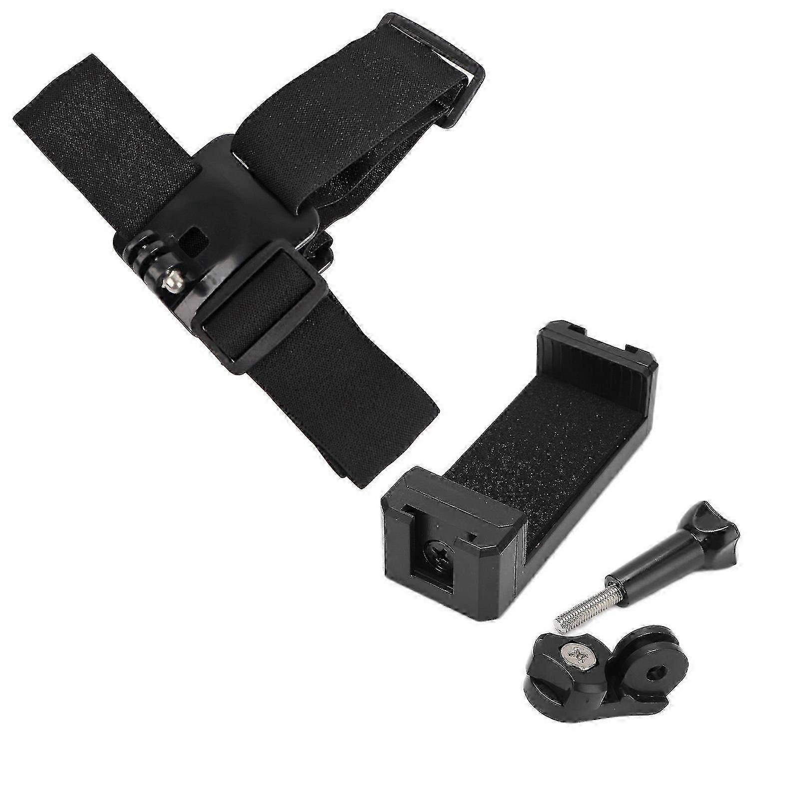 Head Strap Mount Black Adjustable Holder Accessories Kit For Action Camera Mobile Phone