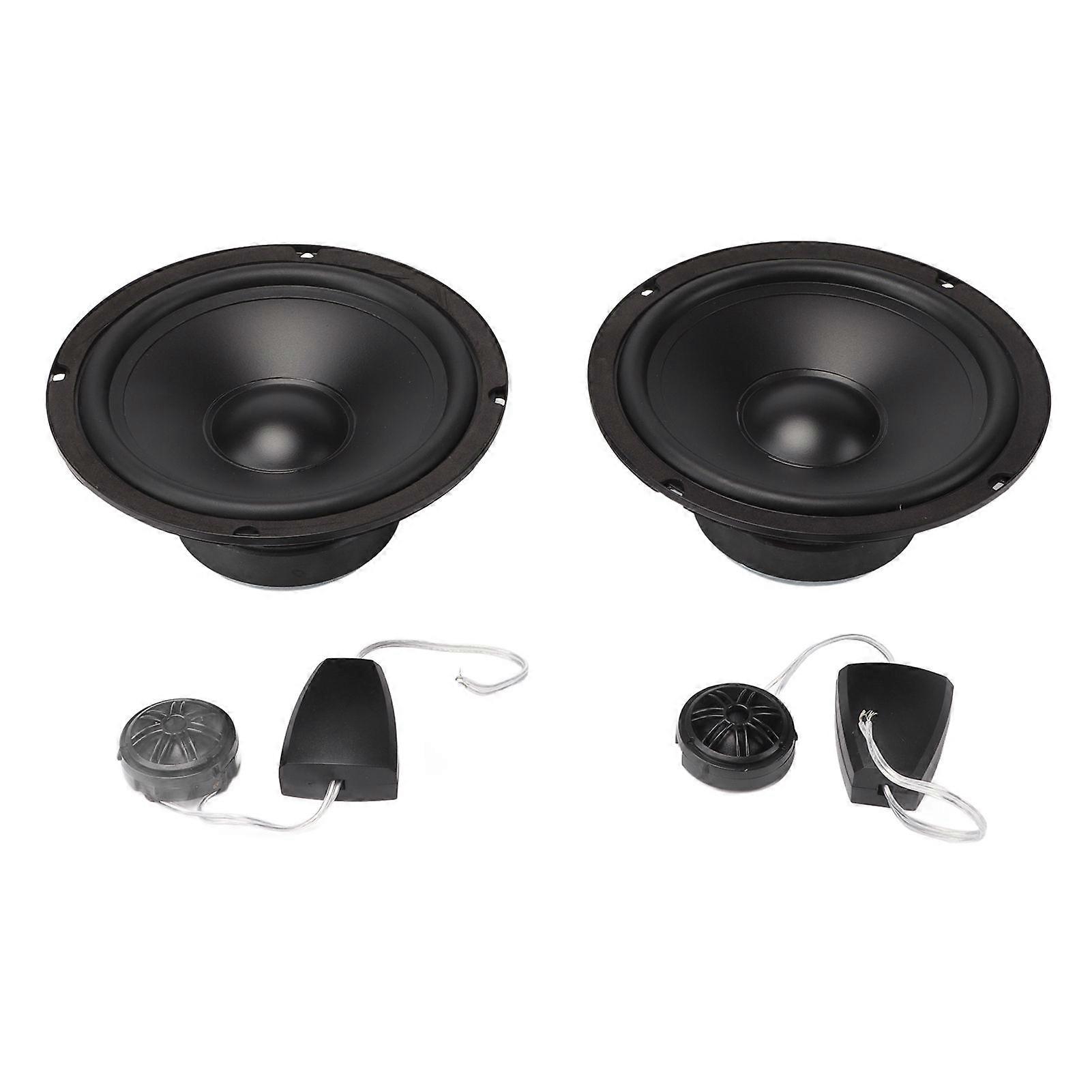 6.5in Car Dome Tweeters Kit Stereo Loudspeaker with Woofer Crossover High Fidelity Car Horn Speaker Set MK4825